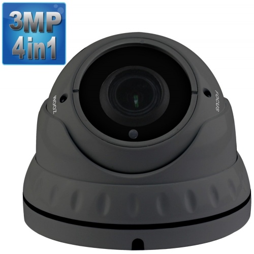 3 Mp Varifocal Dome CCTV Camera which works on every dvr